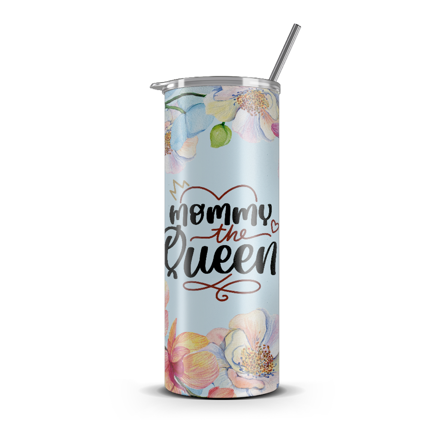 20oz. Slim Tumbler: Mommy Queen