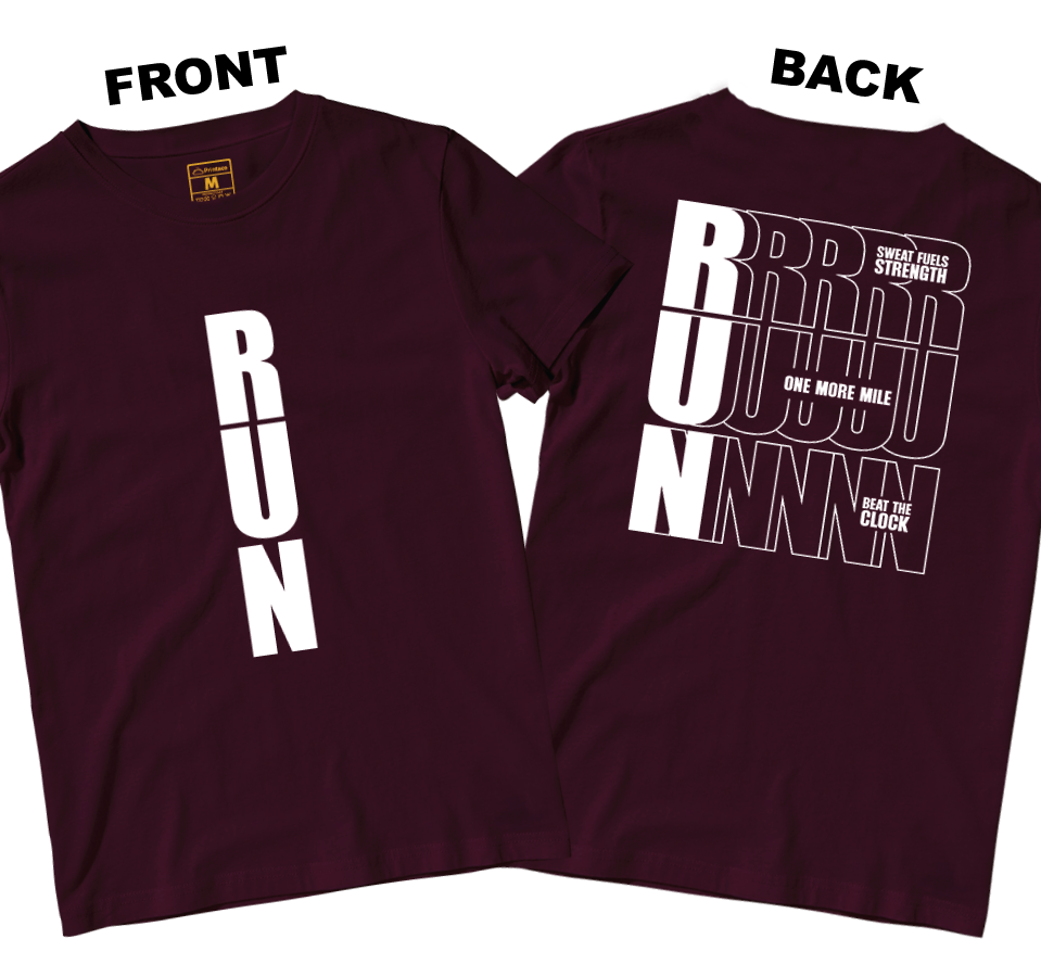 Drifit Shirt: Motivational Run (Front and Back)