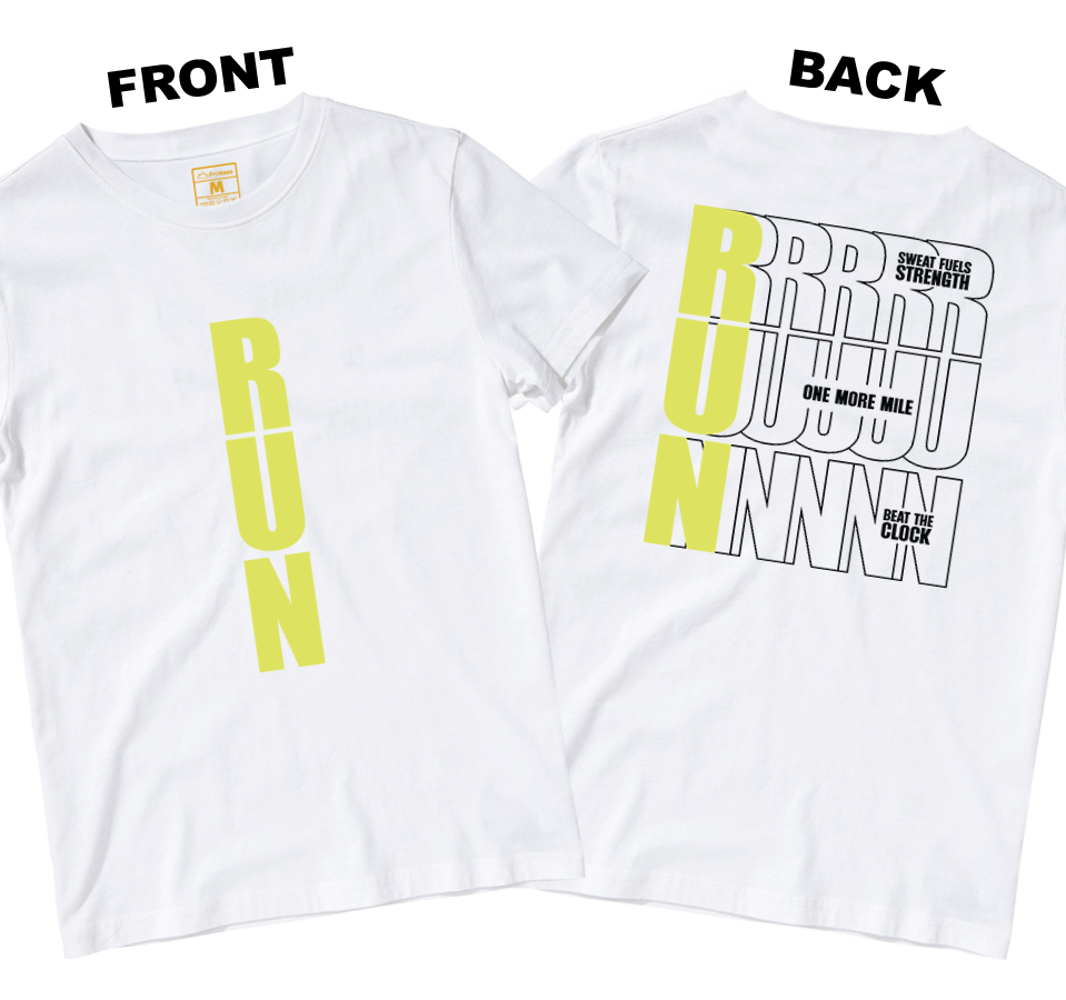 Drifit Shirt: Motivational Run (Front and Back)