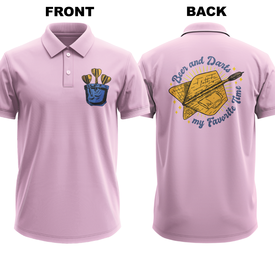 Drifit Polo Shirt: My Favorite Time (Front & Back)