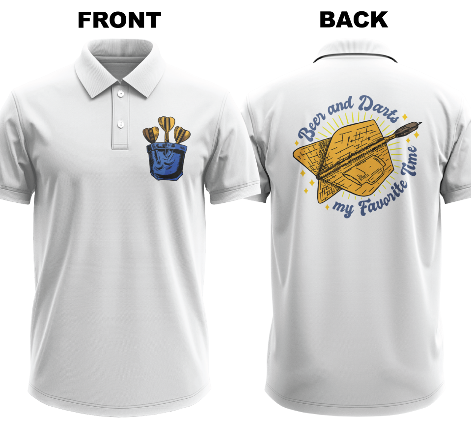 Drifit Polo Shirt: My Favorite Time (Front & Back)