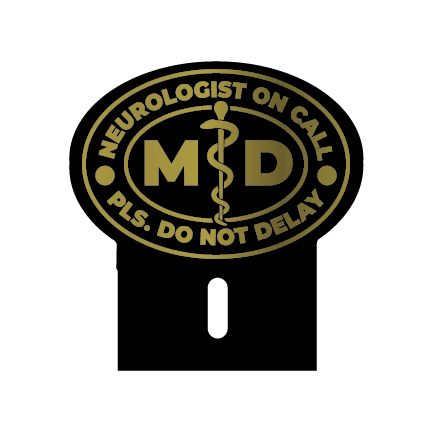 Acrylic Car Emblem: MD Neurologist