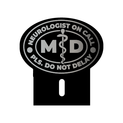 Acrylic Car Emblem: MD Neurologist