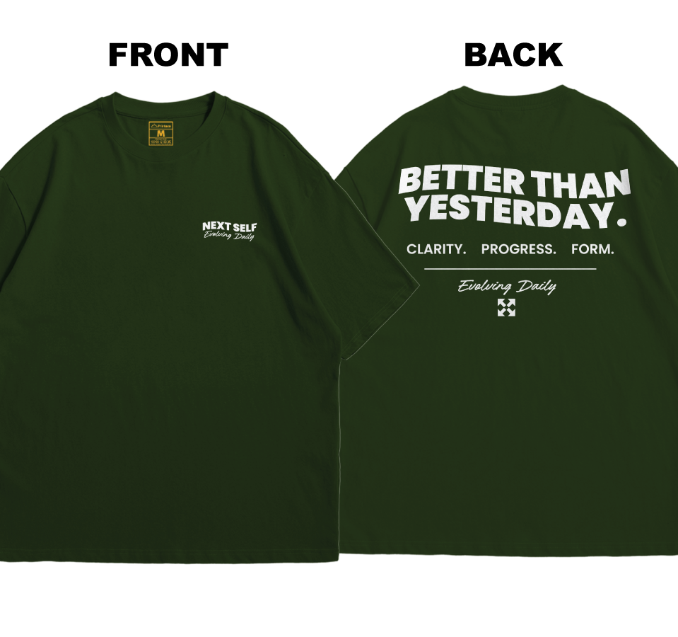 Premium Oversized Cotton Shirt: Next Self (Front and Back)