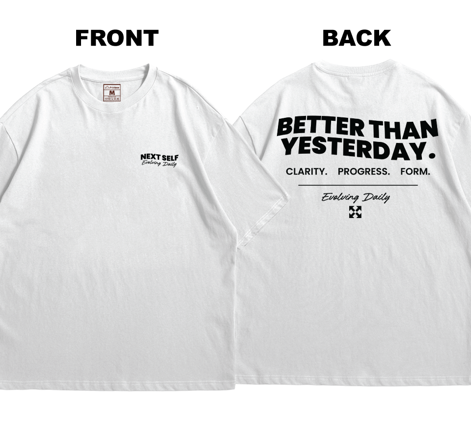 Premium Oversized Cotton Shirt: Next Self (Front and Back)