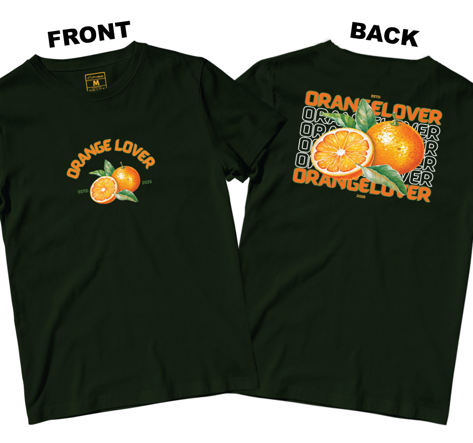 Cotton Shirt: Orange Lover (Front and Back)