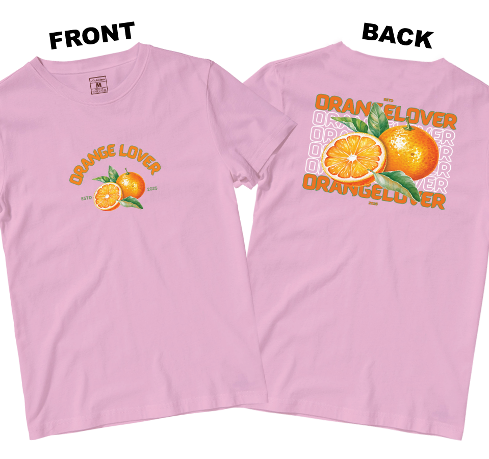 Cotton Shirt: Orange Lover (Front and Back)
