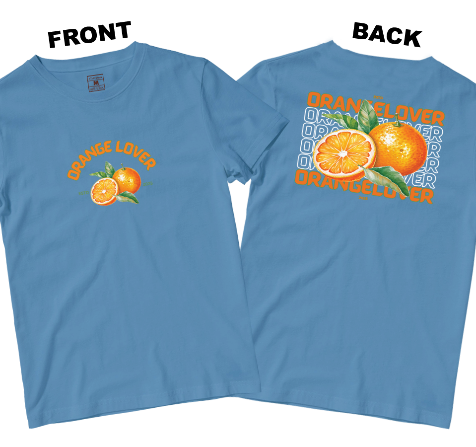 Cotton Shirt: Orange Lover (Front and Back)