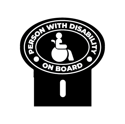 Acrylic Car Emblem: Person With Disability (PWD) Ver. 2