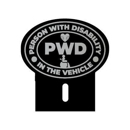 Acrylic Car Emblem: Person With Disability (PWD) Ver. 1