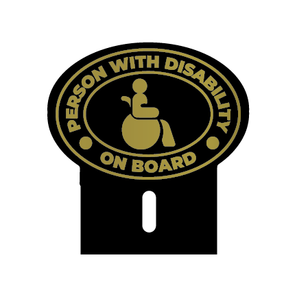 Acrylic Car Emblem: Person With Disability (PWD) Ver. 2