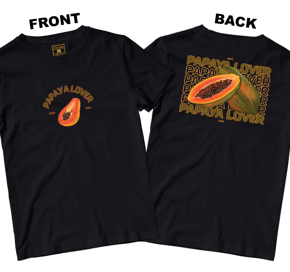 Cotton Shirt: Papaya Lover (Front and Back)
