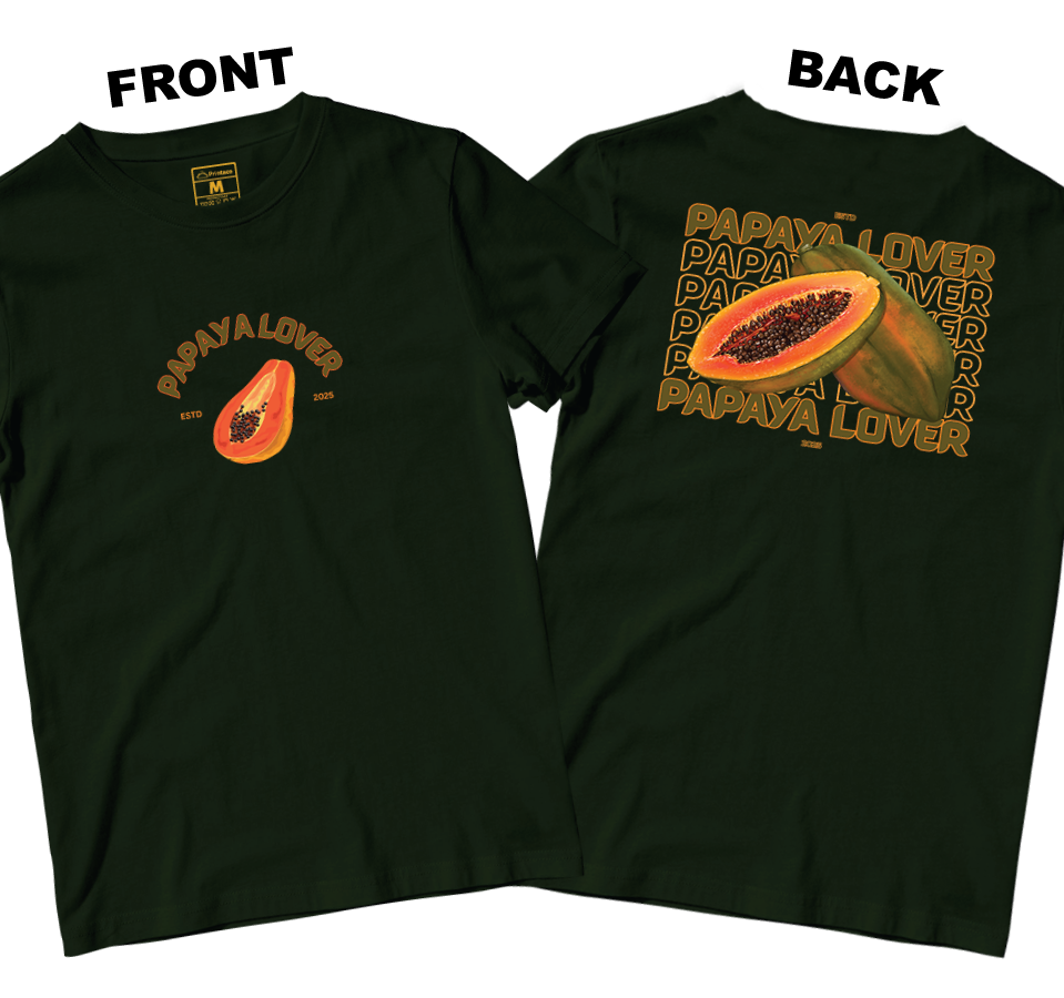 Cotton Shirt: Papaya Lover (Front and Back)