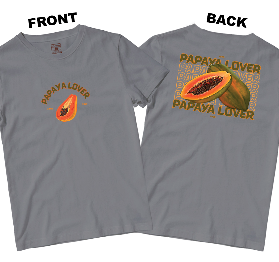 Cotton Shirt: Papaya Lover (Front and Back)