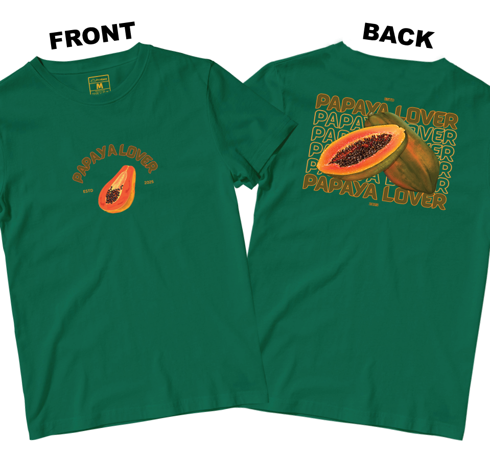 Cotton Shirt: Papaya Lover (Front and Back)