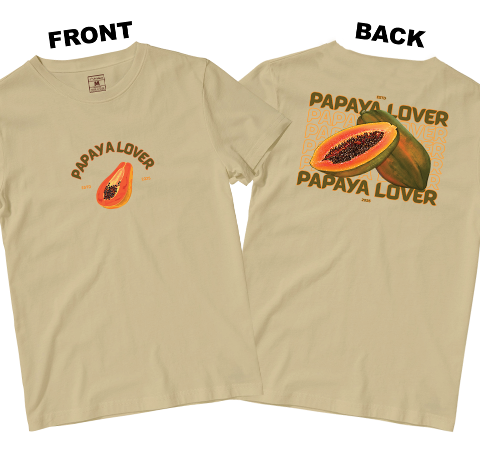 Cotton Shirt: Papaya Lover (Front and Back)