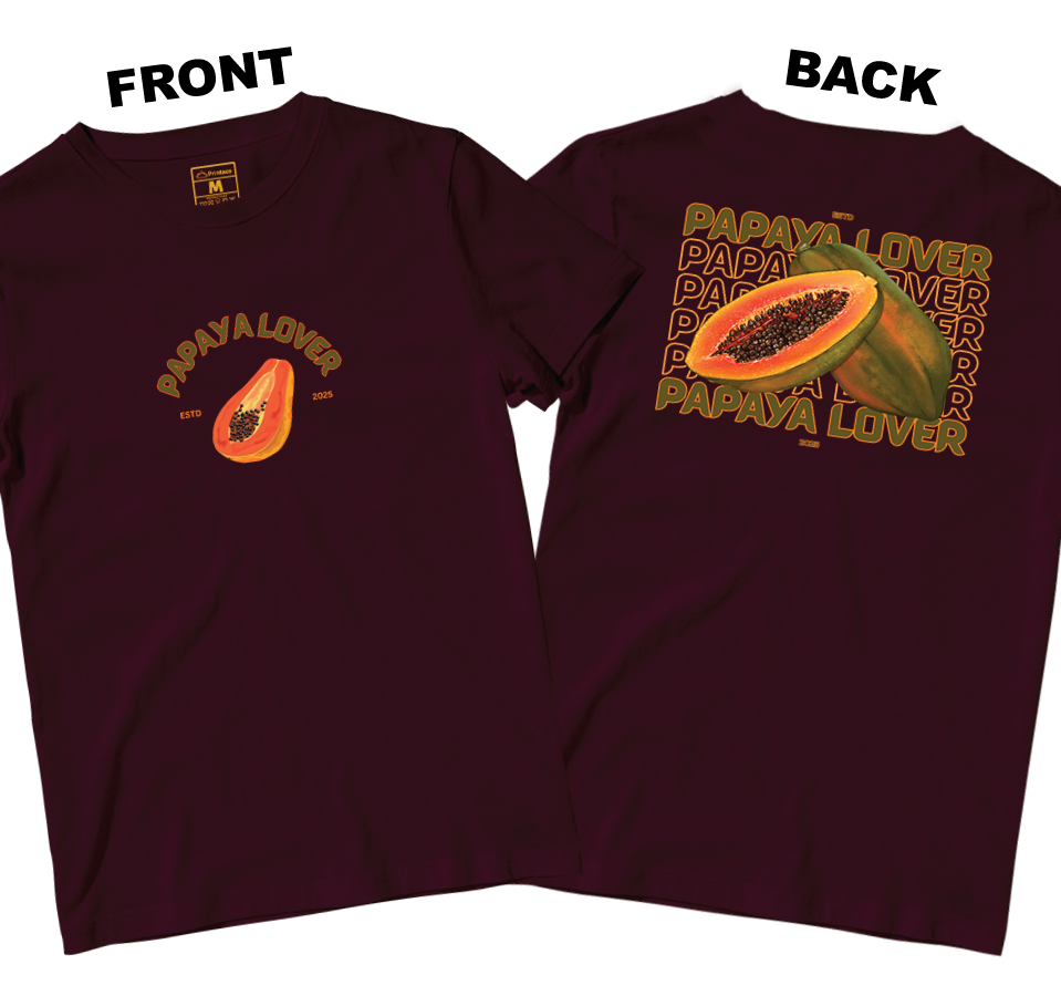 Cotton Shirt: Papaya Lover (Front and Back)