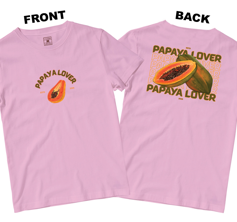 Cotton Shirt: Papaya Lover (Front and Back)