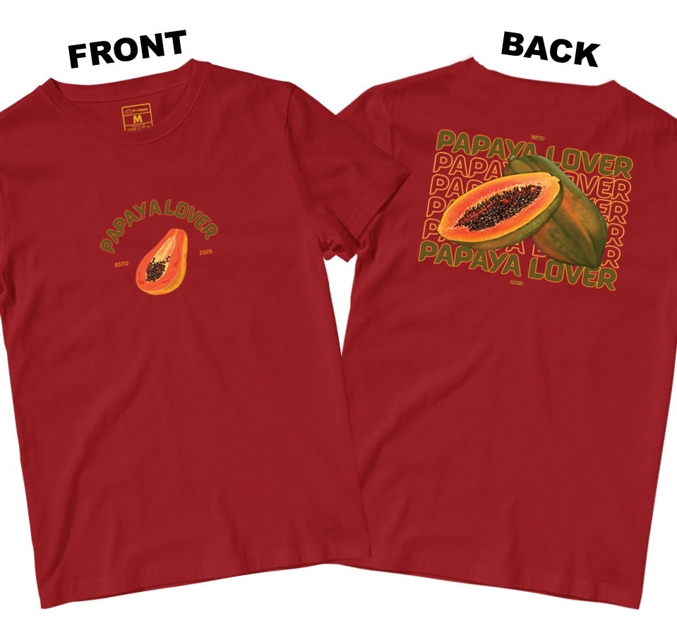 Cotton Shirt: Papaya Lover (Front and Back)