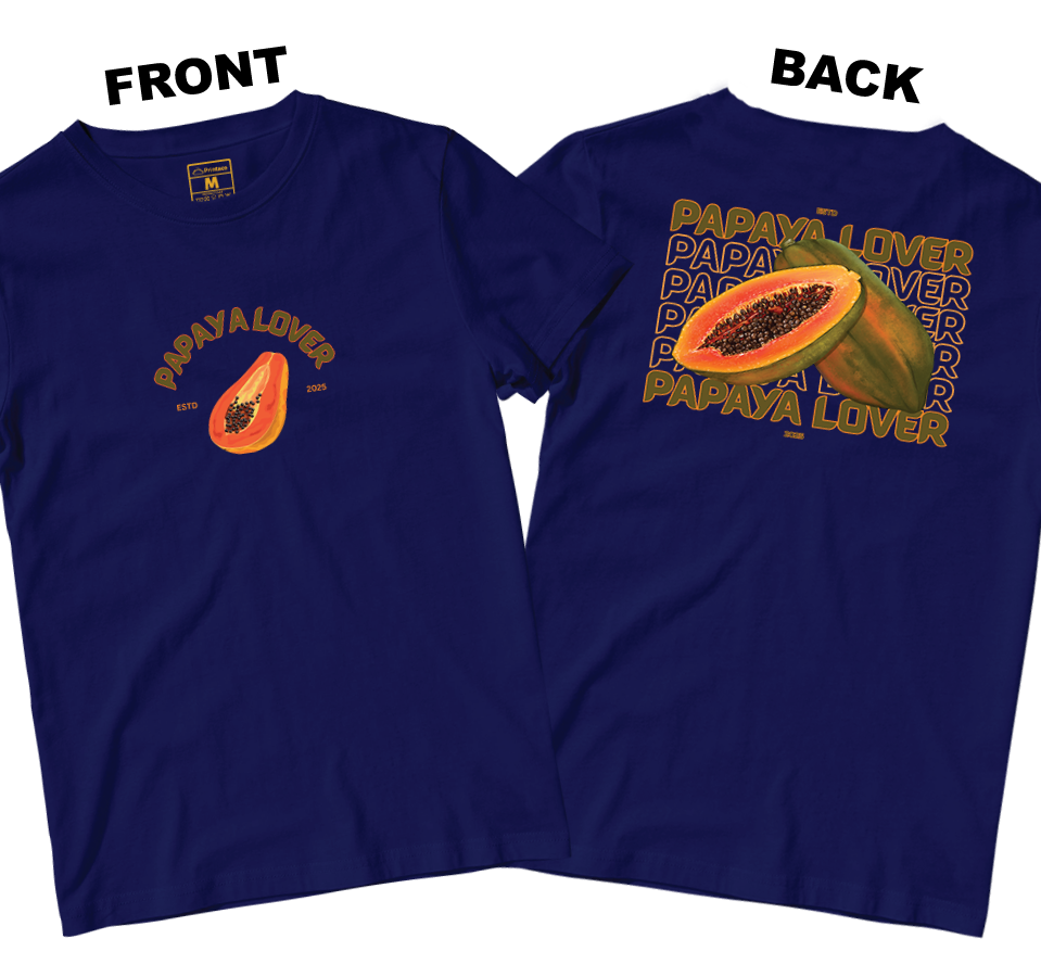 Cotton Shirt: Papaya Lover (Front and Back)