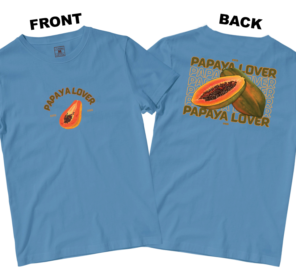 Cotton Shirt: Papaya Lover (Front and Back)