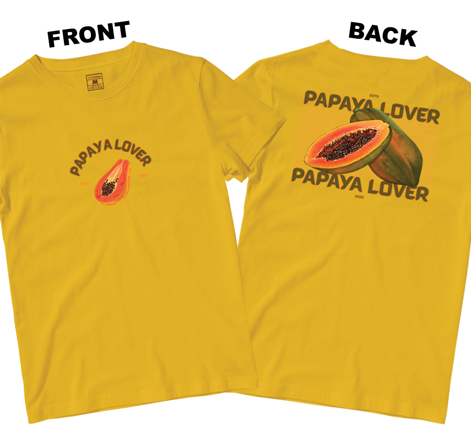 Cotton Shirt: Papaya Lover (Front and Back)