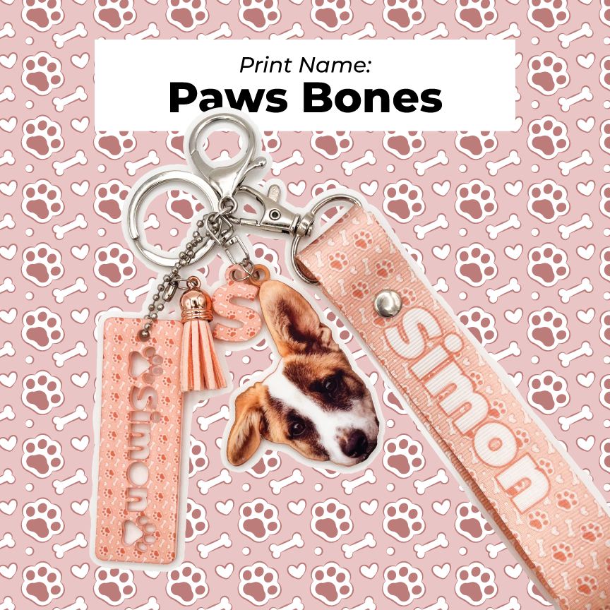 Acrylic Pet Bag Charm: Dog Wristyard Set