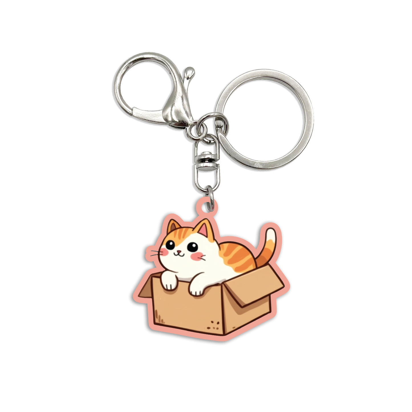 Acrylic Bag Charm: Peeking Cat