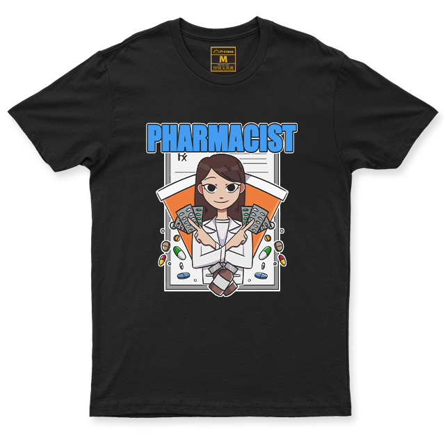 C. Spandex Shirt: Pharmacist Blue Female