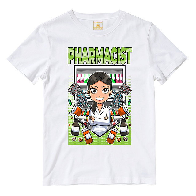 Cotton Shirt: Pharmacist Female Green