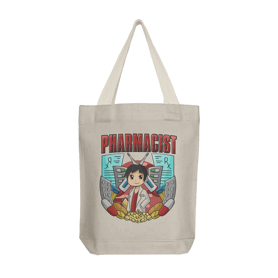 Tote Bag: Pharmacist Male Red