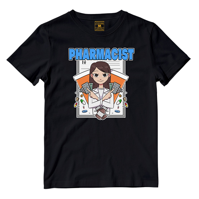 Cotton Shirt: Pharmacist Female Blue