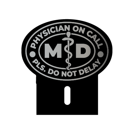 Acrylic Car Emblem: MD Physician