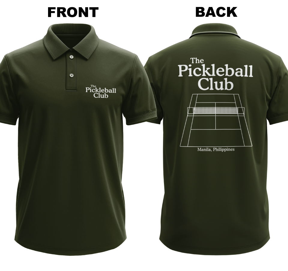 Drifit Polo Shirt: Pickleball Club (Front & Back)