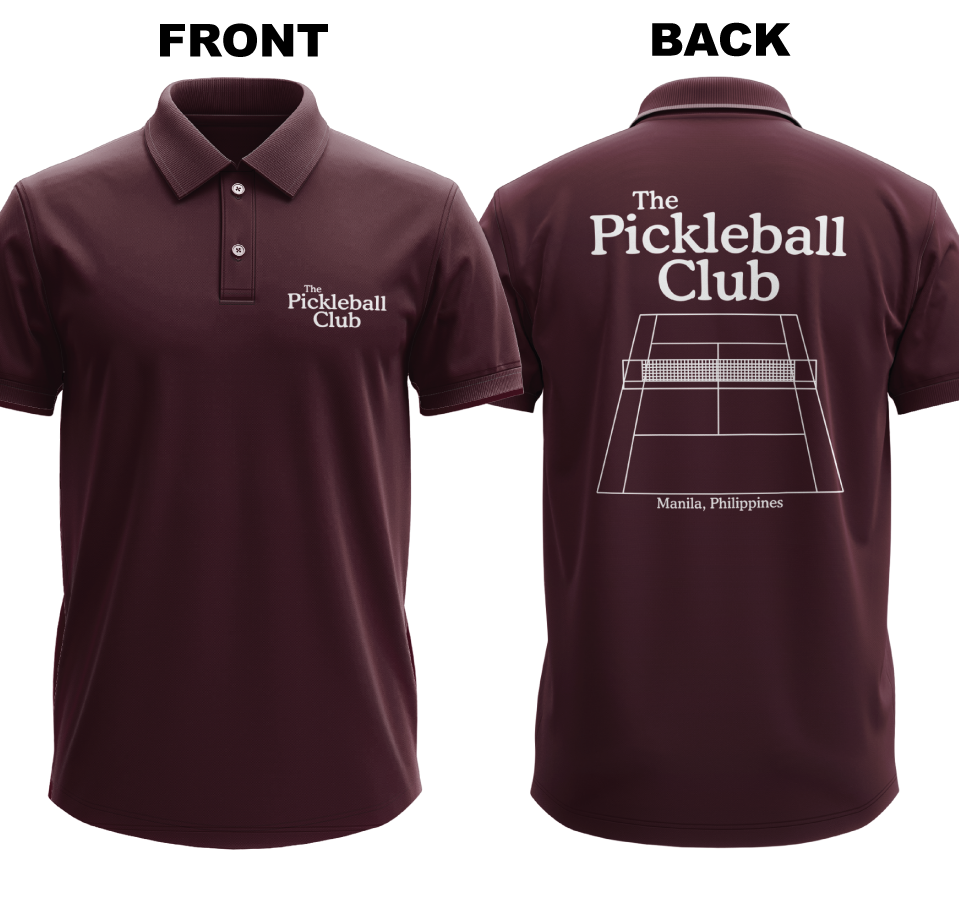 Drifit Polo Shirt: Pickleball Club (Front & Back)