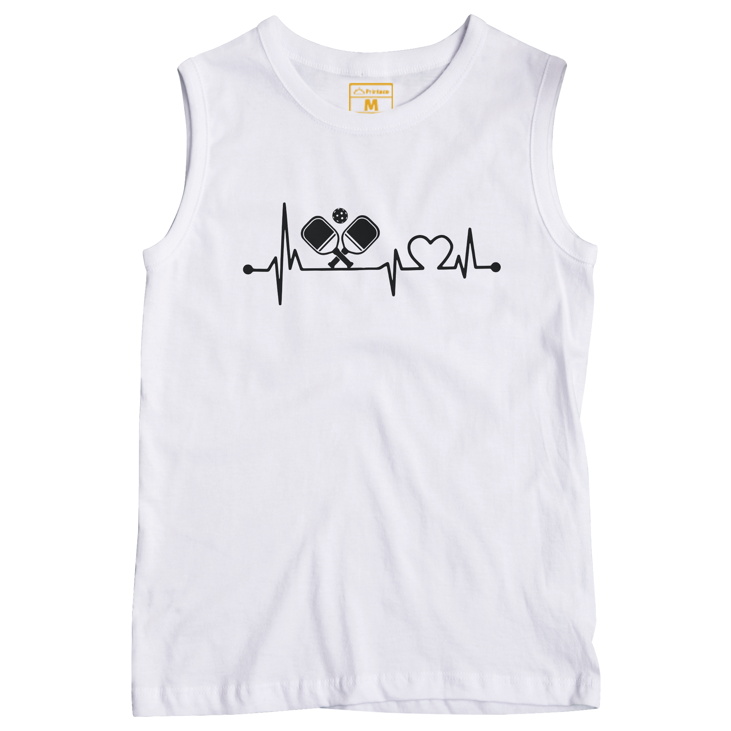 Sleeveless Drifit Shirt: Pickleball Heartbeat