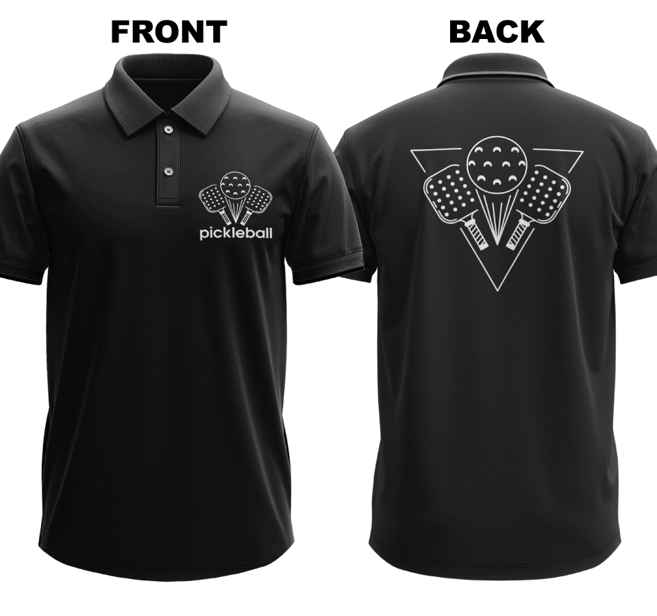 Drifit Polo Shirt: Pickleball League (Front & Back)