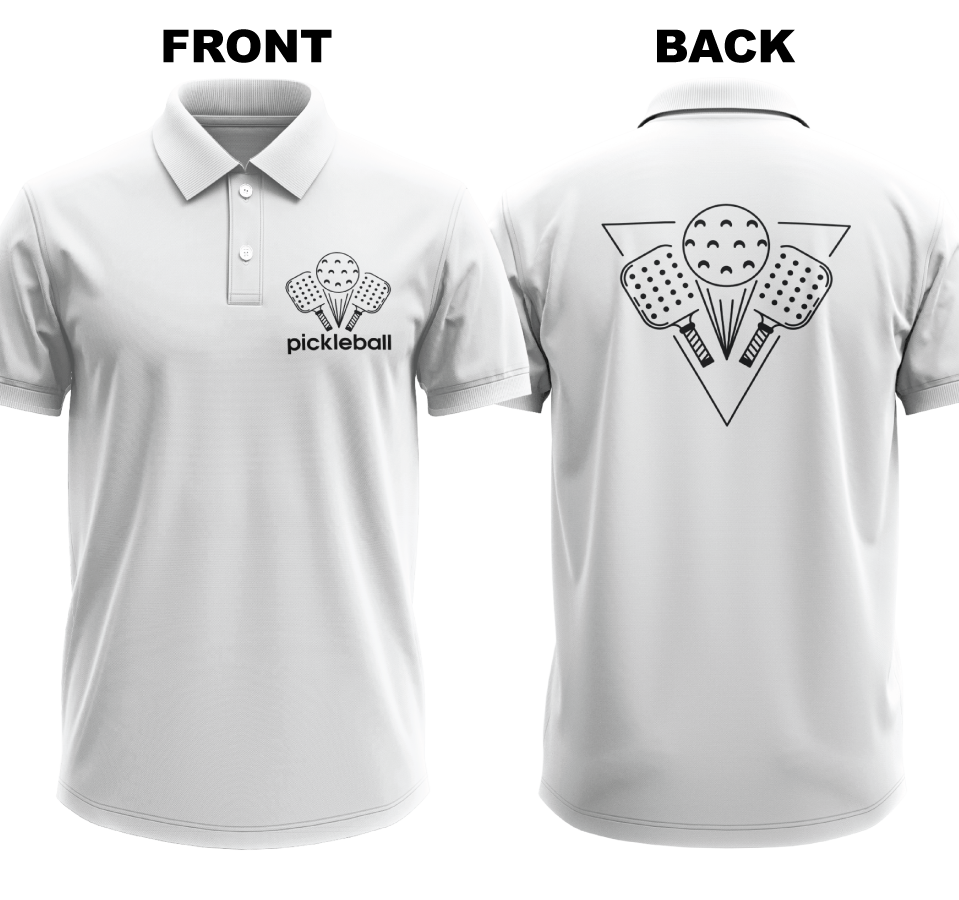 Drifit Polo Shirt: Pickleball League (Front & Back)