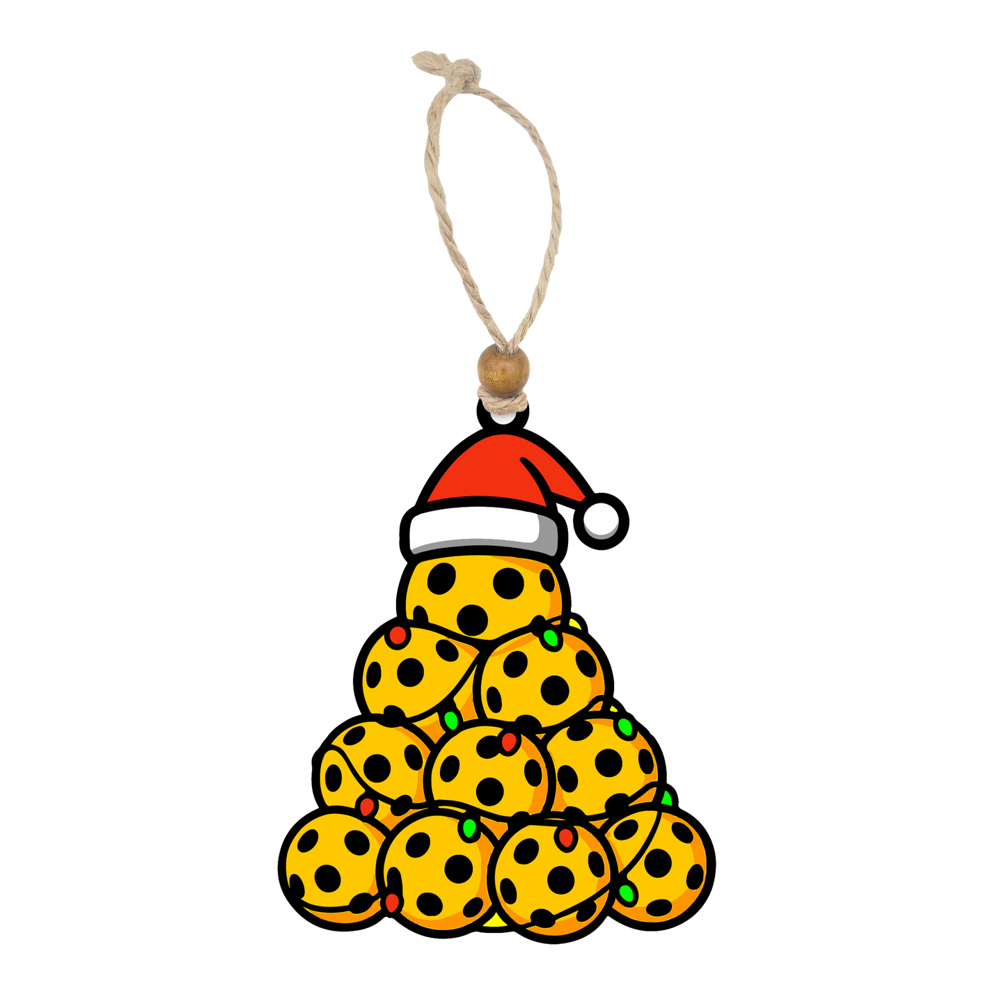 Acrylic Christmas Ornament: Pickleball Set
