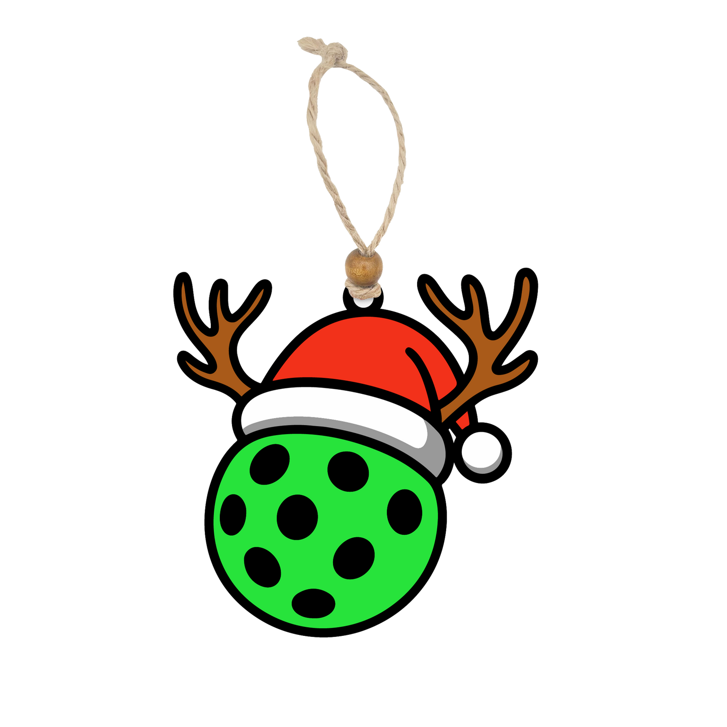 Acrylic Christmas Ornament: Pickleball Set