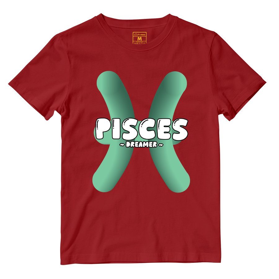 Cotton Shirt: Pisces Bubble