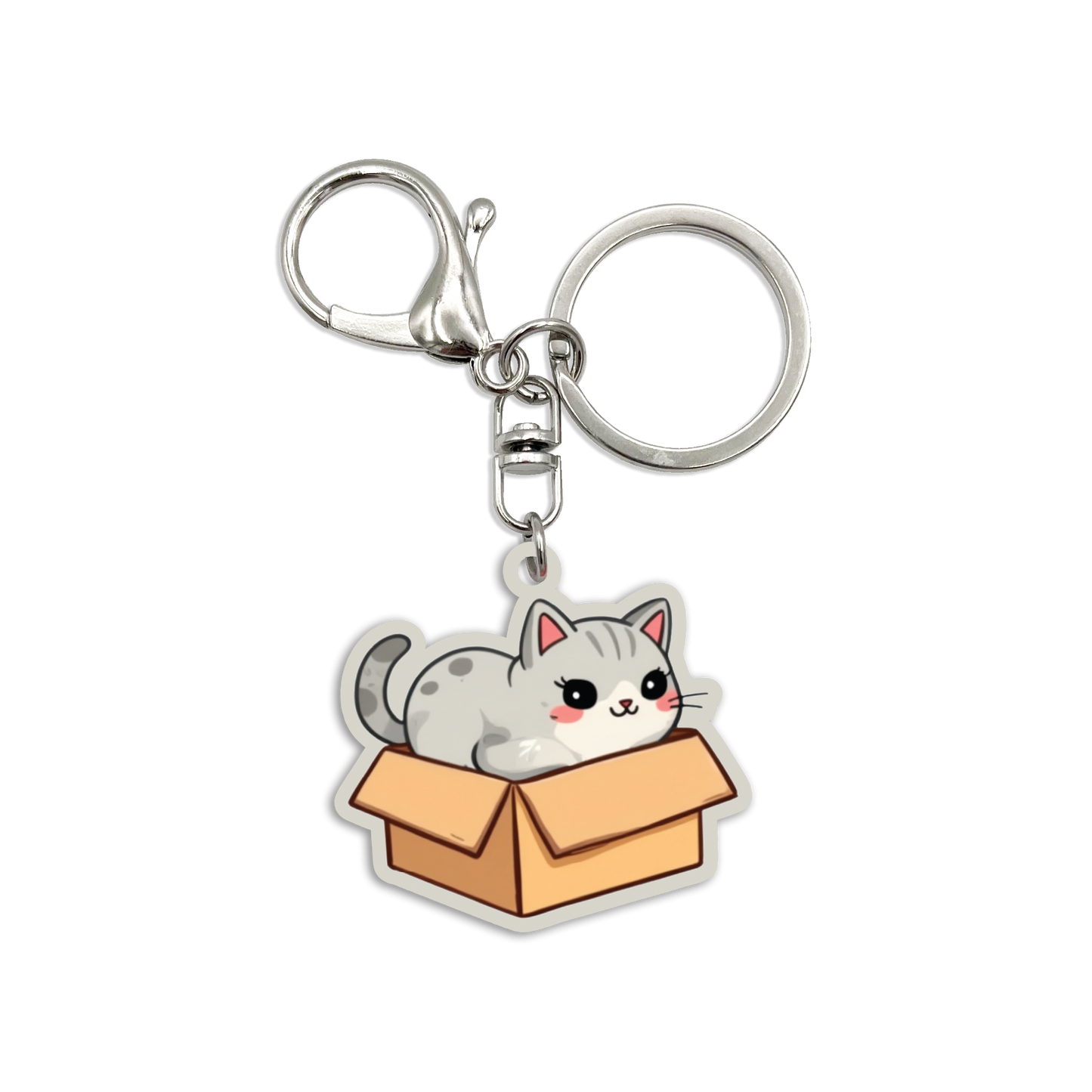 Acrylic Bag Charm: Playful Meow