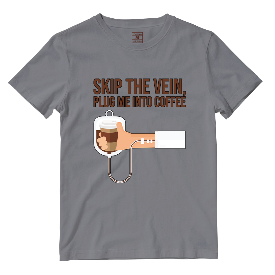 Cotton Shirt: Plug Me Into Coffee