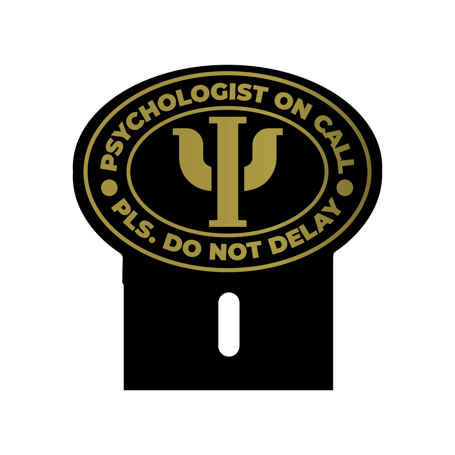 Acrylic Car Emblem: Psychologist