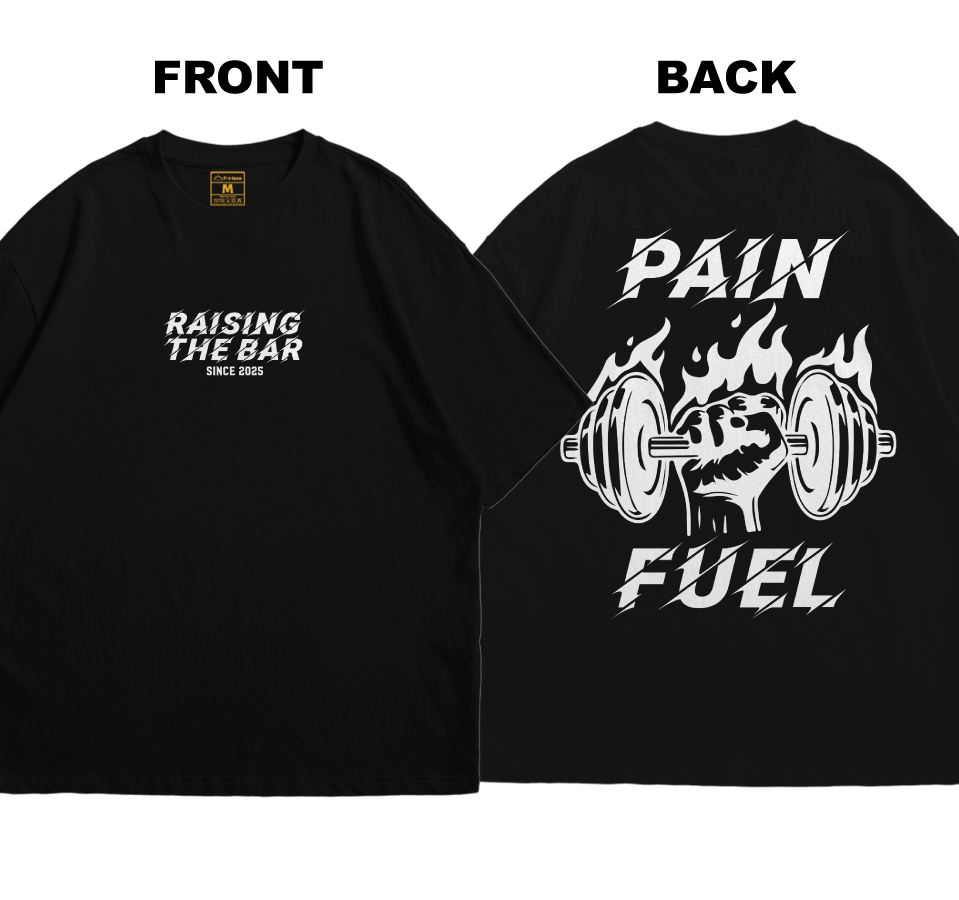 Premium Oversized Cotton Shirt: Raising The Bar (Front and Back)