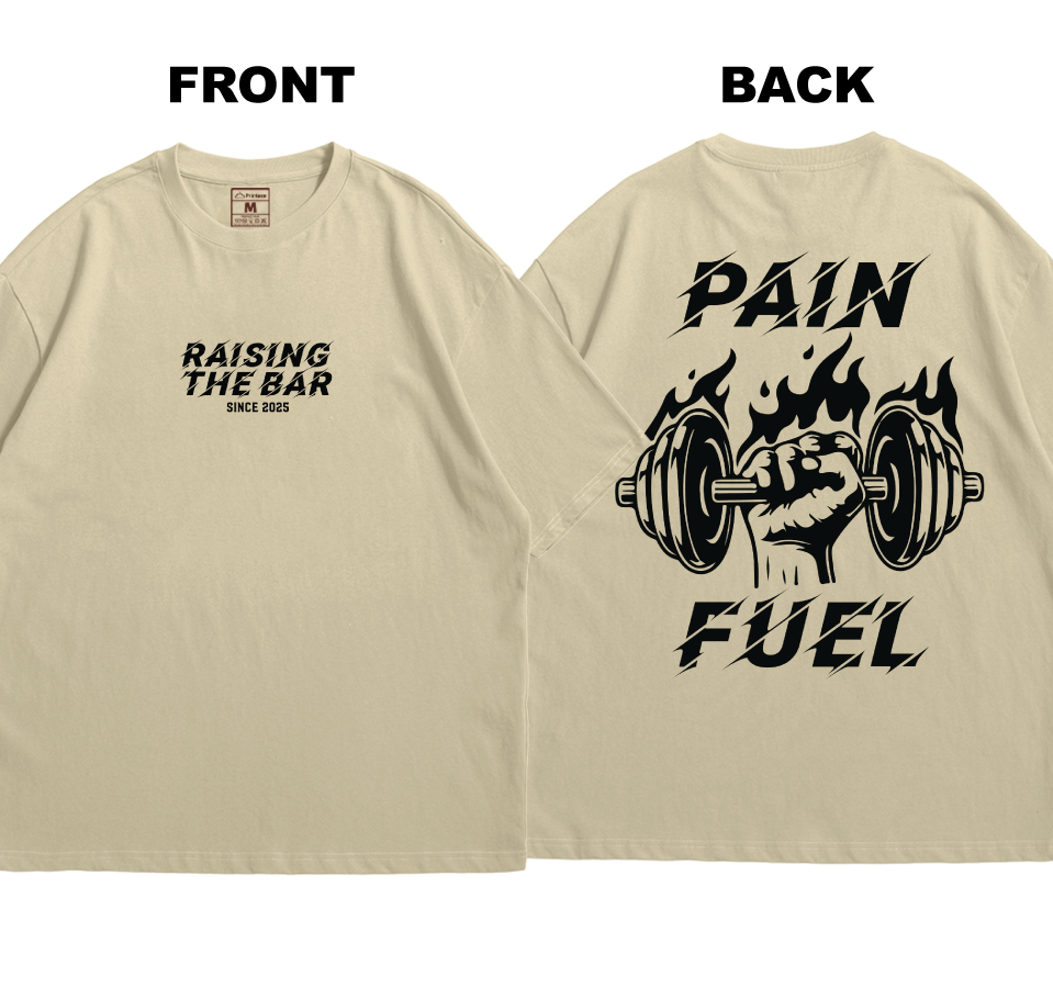Premium Oversized Cotton Shirt: Raising The Bar (Front and Back)