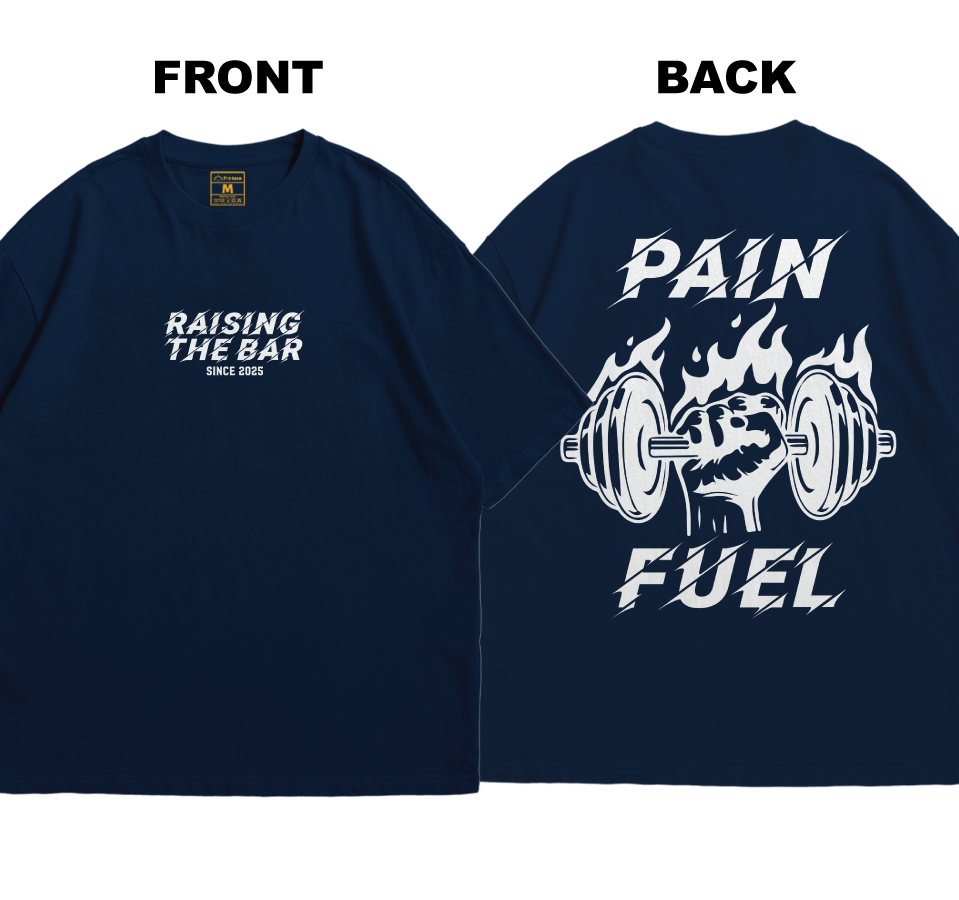 Premium Oversized Cotton Shirt: Raising The Bar (Front and Back)