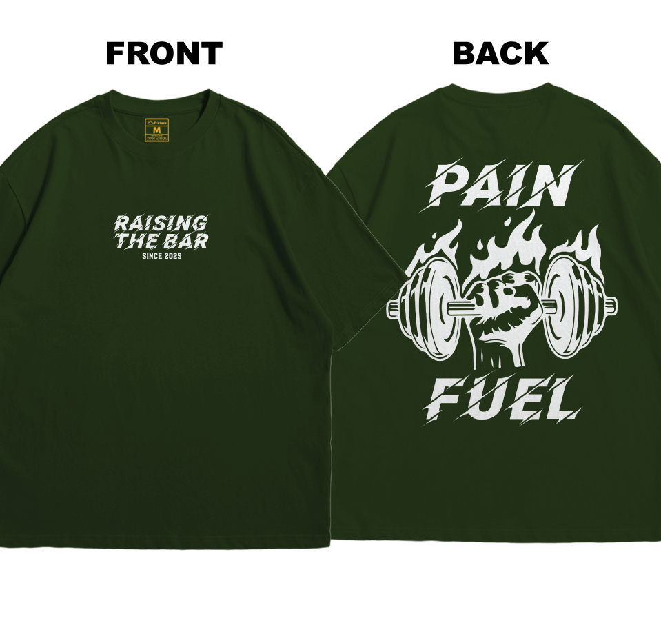 Premium Oversized Cotton Shirt: Raising The Bar (Front and Back)