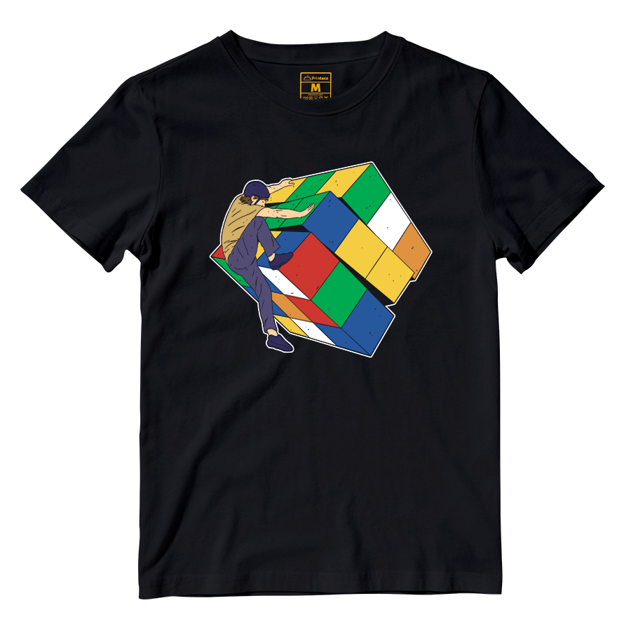 Cotton Shirt: Rubik's Clibming