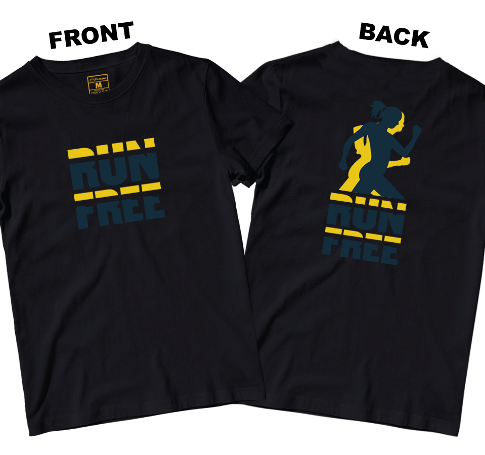 Drifit Shirt: Run Free (Front and Back)